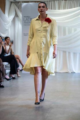 Summer Fashion Week Latam 2026 in Madrid, Spain - 6 MAY 2026. A model walks the runway at the Paulina Luna fashion show during the Summer Fashion Week Latam 2026 at the Pons Foundation . Madrid Spain Copyright: xAtilanoxGarciax xSOPAxImagesx photos17728