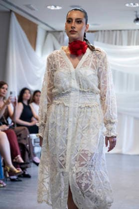 Summer Fashion Week Latam 2026 in Madrid, Spain - 6 MAY 2026. A model walks the runway at the Paulina Luna fashion show during the Summer Fashion Week Latam 2026 at the Pons Foundation . Madrid Spain Copyright: xAtilanoxGarciax xSOPAxImagesx photos17731