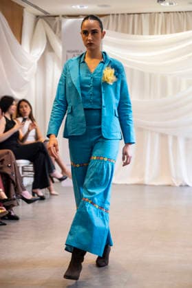 Summer Fashion Week Latam 2026 in Madrid, Spain - 6 MAY 2026. A model walks the runway at the Paulina Luna fashion show during the Summer Fashion Week Latam 2026 at the Pons Foundation . Madrid Spain Copyright: xAtilanoxGarciax xSOPAxImagesx photos17736
