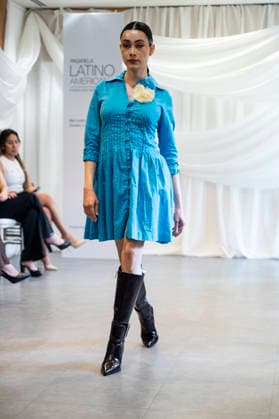 Summer Fashion Week Latam 2026 in Madrid, Spain - 6 MAY 2026. A model walks the runway at the Paulina Luna fashion show during the Summer Fashion Week Latam 2026 at the Pons Foundation . Madrid Spain Copyright: xAtilanoxGarciax xSOPAxImagesx photos17738