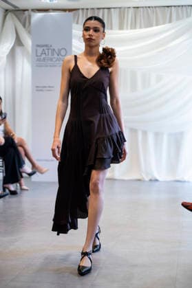 Summer Fashion Week Latam 2026 in Madrid, Spain - 6 MAY 2026. A model walks the runway at the Paulina Luna fashion show during the Summer Fashion Week Latam 2026 at the Pons Foundation . Madrid Spain Copyright: xAtilanoxGarciax xSOPAxImagesx photos17744