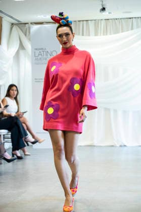 Summer Fashion Week Latam 2026 in Madrid, Spain - 6 MAY 2026. A model walks the runway at the Agatha Ruiz de la Prada fashion show during the Summer Fashion Week Latam 2026 at the Pons Foundation. Madrid Spain Copyright: xAtilanoxGarciax xSOPAxImagesx photos17758