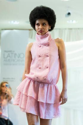 Summer Fashion Week Latam 2026 in Madrid, Spain - 6 MAY 2026. A model walks the runway at the Faride fashion show during the Summer Fashion Week Latam 2026 at the Pons Foundation. Madrid Spain Copyright: xAtilanoxGarciax xSOPAxImagesx photos17776