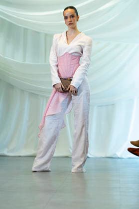 Summer Fashion Week Latam 2026 in Madrid, Spain - 6 MAY 2026. A model walks the runway at the Faride fashion show during the Summer Fashion Week Latam 2026 at the Pons Foundation . Madrid Spain Copyright: xAtilanoxGarciax xSOPAxImagesx photos17777