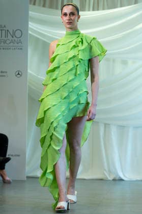 Summer Fashion Week Latam 2026 in Madrid, Spain - 6 MAY 2026. A model walks the runway at the Faride fashion show during the Summer Fashion Week Latam 2026 at the Pons Foundation . Madrid Spain Copyright: xAtilanoxGarciax xSOPAxImagesx photos17779