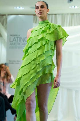 Summer Fashion Week Latam 2026 in Madrid, Spain - 6 MAY 2026. A model walks the runway at the Faride fashion show during the Summer Fashion Week Latam 2026 at the Pons Foundation . Madrid Spain Copyright: xAtilanoxGarciax xSOPAxImagesx photos17780