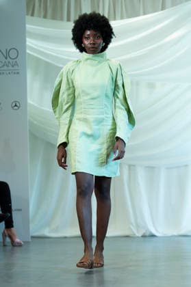 Summer Fashion Week Latam 2026 in Madrid, Spain - 6 MAY 2026. A model walks the runway at the Faride fashion show during the Summer Fashion Week Latam 2026 at the Pons Foundation . Madrid Spain Copyright: xAtilanoxGarciax xSOPAxImagesx photos17783