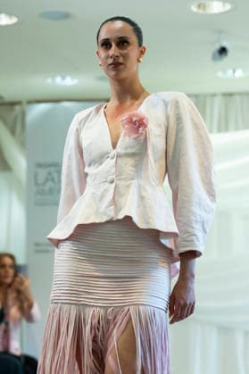 Summer Fashion Week Latam 2026 in Madrid, Spain - 6 MAY 2026. A model walks the runway at the Faride fashion show during the Summer Fashion Week Latam 2026 at the Pons Foundation . Madrid Spain Copyright: xAtilanoxGarciax xSOPAxImagesx photos17790