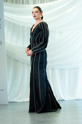 Summer Fashion Week Latam 2026 in Madrid, Spain - 6 MAY 2026. A model walks the runway at the Faride fashion show during the Summer Fashion Week Latam 2026 at the Pons Foundation. Faride f Madrid Spain Copyright: xAtilanoxGarciax xSOPAxImagesx photos17800