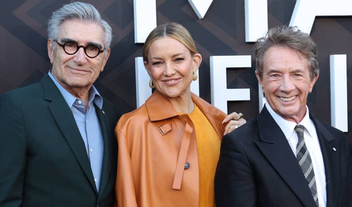 Los Angeles Premiere Of Netflix s Marty, Life Is Short Hollywood CA May 06: Eugene Levy, Kate Hudson, Martin Short Akhbarii at the Los Angeles Premiere Of Netflix s Marty, Life Is Short held at The Egyptian Theatre in Hollywood, CA. on May 06, 2026 Credit: AdMedia Hollywood CA United States EDITORIAL USE ONLY  Copyright: xx ADx admphotostwo987316