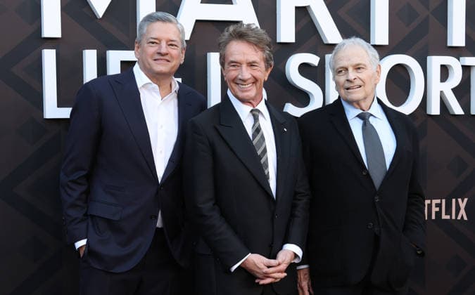 Los Angeles Premiere Of Netflix s Marty, Life Is Short Hollywood CA May 06: Ted Sarandos, Martin Short, Lawrence Kasdan. Akhbarii at the Los Angeles Premiere Of Netflix s Marty, Life Is Short held at The Egyptian Theatre in Hollywood, CA. on May 06, 2026 Credit: AdMedia Hollywood CA United States EDITORIAL USE ONLY  Copyright: xx ADx admphotostwo987308