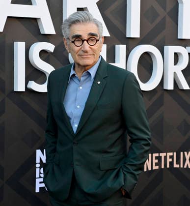 Canadian actor Eugene Levy attends the premiere of Netflix s documentary Marty Life Is Short at the Egyptian Theatre in the Hollywood section of Los Angeles on Wednesday, May 6, 2026. Storyline: The definitive documentary on comedian Martin Short, exploring his career across film, television, theater and comedy.  LAP2026050613 JIMxRUYMEN