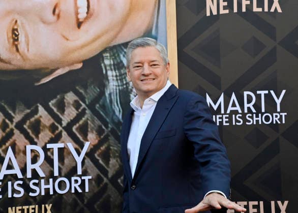 Ted Sarandos attends the premiere of Netflix s documentary Marty Life Is Short at the Egyptian Theatre in the Hollywood section of Los Angeles on Wednesday, May 6, 2026. Storyline: The definitive documentary on comedian Martin Short, exploring his career across film, television, theater and comedy.  LAP2026050630 JIMxRUYMEN