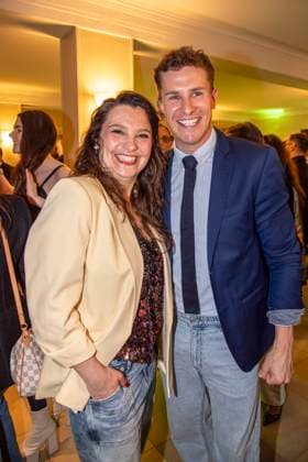 ABB CANNABE Anika Lehmann and Lukas Sauer as guests at the world premiere of Cannabe Die Doku mit Capo at Delphi Filmpalast , on 06 05 2026 in Berlin Berlin Germany