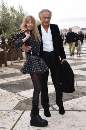 Venice, Pinault Foundation gala dinner on the island of San Giorgio, pictured: Bernard-Henri Lévy, Arielle Dombasle  Copyright: xFRANCESCAxVIECELIx xipa-agency.netx xFrancescaxViecelix IPA_Agency_IPA74479784