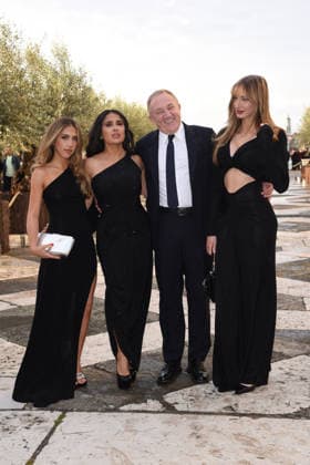 Venice, Pinault Foundation gala dinner on the island of San Giorgio, in the photo: Vsalentina Paloma Pinauklt, Salma Hayek, François-Henri Pinault, Mathilde Pinault  Copyright: xFRANCESCAxVIECELIx xipa-agency.netx xFrancescaxViecelix IPA_Agency_IPA74479801