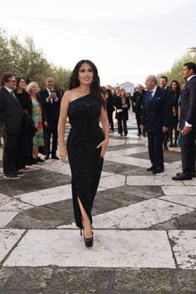 Venice, Pinault Foundation gala dinner on San Giorgio Island, pictured: Salma Hayek  Copyright: xFRANCESCAxVIECELIx xipa-agency.netx xFrancescaxViecelix IPA_Agency_IPA74479806