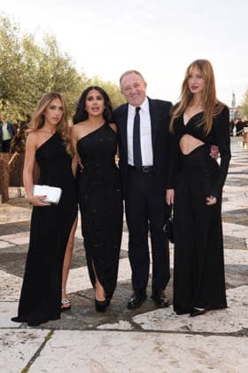 Venice, Pinault Foundation gala dinner on the island of San Giorgio, in the photo: Vsalentina Paloma Pinauklt, Salma Hayek, François-Henri Pinault, Mathilde Pinault  Copyright: xFRANCESCAxVIECELIx xipa-agency.netx xFrancescaxViecelix IPA_Agency_IPA74479802