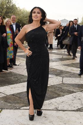 Venice, Pinault Foundation gala dinner on San Giorgio Island, pictured: Salma Hayek  Copyright: xFRANCESCAxVIECELIx xipa-agency.netx xFrancescaxViecelix IPA_Agency_IPA74479805