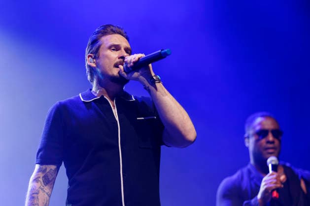 Singers Lee Ryan and Simon Webbe from the British pop boyband Blue during their performance as part of the 25th Anniversary Tour at the Palladium Cologne Cologne, 06 05 2026 NRW Germany Copyright: xChristophxHardtx