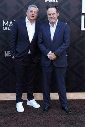 Arrivals for the Los Angeles premiere of Netflix s Marty, Life Is Short at The Egyptian Theatre Featuring: Ted Sarandos, Dennis Miller Where: Los Angeles, California, United States When: 06 May 2026 Credit: Faye s Vision Cover Images EDITORIAL USE ONLY. NOT FOR USE BY NEWSPAPERS BASED IN THE UK. Copyright: xx coverimg55669450