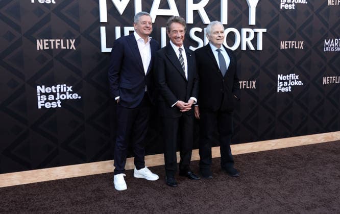 Arrivals for the Los Angeles premiere of Netflix s Marty, Life Is Short at The Egyptian Theatre Featuring: Ted Sarandos, Martin Short, Lawrence Kasdan Where: Los Angeles, California, United States When: 06 May 2026 Credit: Faye s Vision Cover Images EDITORIAL USE ONLY. NOT FOR USE BY NEWSPAPERS BASED IN THE UK. Copyright: xx coverimg55669533