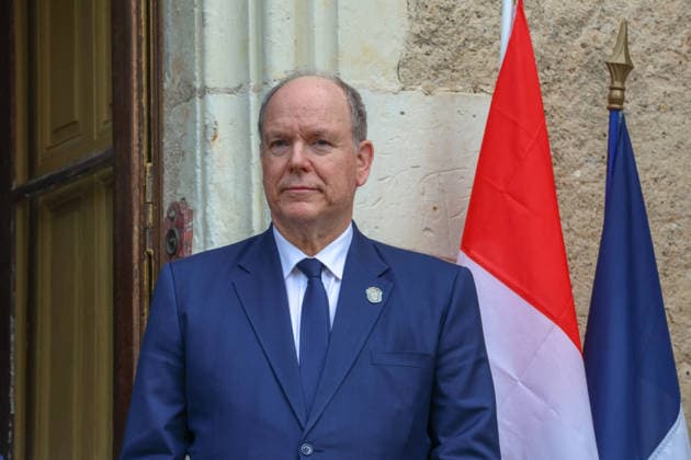Prince Albert II Visit To Montresor S.A.S. Prince Albert II of Monaco visits Montrésor, Indre-et-Loire, France on May 6, 2026, following the footsteps of one of his ancestors, Imbert de Batarnay (1438-1523). Welcomed by the prefect of Indre-et-Loire and Frédéric Gaultier, mayor of Montrésor, the Sovereign Prince visited the collegiate church where Imbert de Batarnay rests before touring the château and addressing the local population gathered in the park. Photo by Pascal Avenet ABACAPRESS.COM Montresor Indre-et-Loire (37) France  Copyright: xAvenetxPascal ABACAx