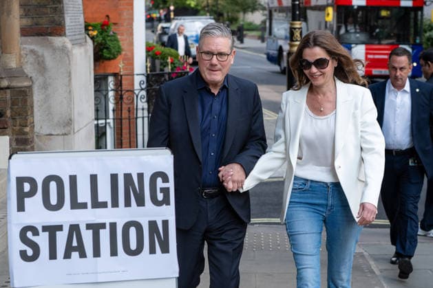 UK Prime Minister Starmer votes for UK local elections 2026 in London LONDON, UNITED KINGDOM - MAY 7: UK Prime Minister Keir Starmer and his wife Victoria Starmer arrive at a polling station in Westminster, to vote in the local elections in London, United Kingdom on May 7, 2026. Thomas Krych Anadolu London United Kingdom. Editorial use only. Please get in touch for any other usage.  Copyright: x2026xAnadoluxThomasxKrychx