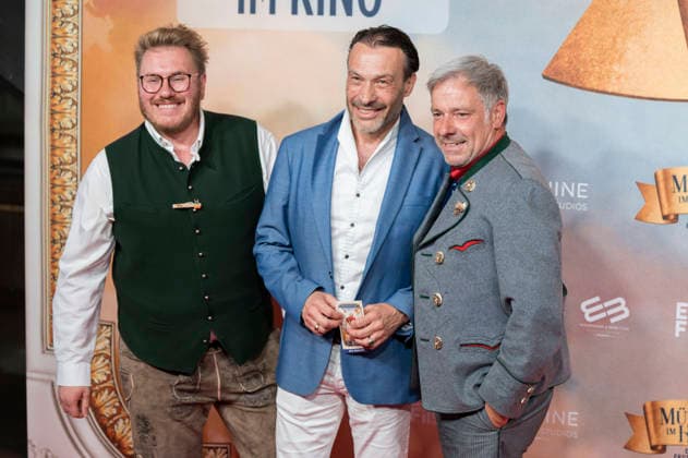 Kay Simon, Manfred Stecher and Christian Swoboda at the premiere of the movie Ein Münchner im Himmel Der Tod ist erst der Anfang at Mathäser Filmpalast Munich, 06 05 2026 Foto:xN.xKolinzx xFuturexImagex himmel_6501