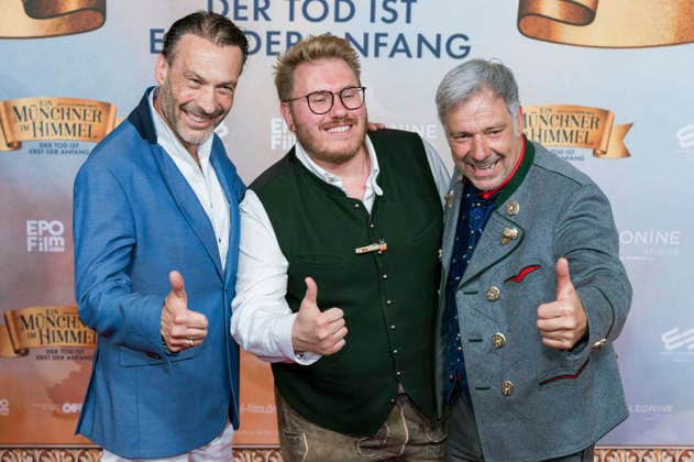 Manfred Stecher, Kay Simon and Christian Swoboda at the premiere of the movie Ein Münchner im Himmel Der Tod ist erst der Anfang at Mathäser Filmpalast Munich, 06 05 2026 Foto:xN.xKolinzx xFuturexImagex himmel_6504