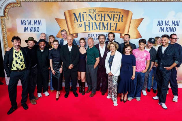 Heiner Lauterbach, Maximilian Brückner, Momo Beier, Michaela May, Hannah Herzsprung and David Dietl with cast and crew at the premiere of the feature film Ein Münchner im Himmel Der Tod ist erst der Anfang at Mathäser Filmpalast Munich, 06 05 2026 Foto:xN.xKolinzx xFuturexImagex himmel_6573
