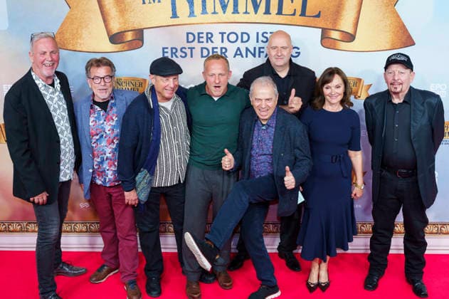 Willy Duncan, Dieter Radig, Ludwig Seuss, Maximilian Brückner, Günther Sigl, Andreas Keller, guest and Barny Murphy at the premiere of the movie Ein Münchner im Himmel Der Tod ist erst der Anfang at Mathäser Filmpalast Munich, 06 05 2026 Foto:xN.xKolinzx xFuturexImagex himmel_6619