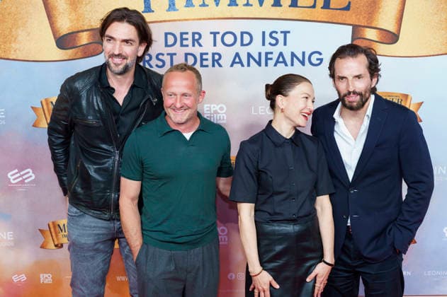 Max Wiedemann, Maximilian Brückner, Hannah Herzsprung and Quirin Berg at the premiere of the feature film Ein Münchner im Himmel Der Tod ist erst der Anfang at Mathäser Filmpalast Munich, 06 05 2026 Foto:xN.xKolinzx xFuturexImagex himmel_6625