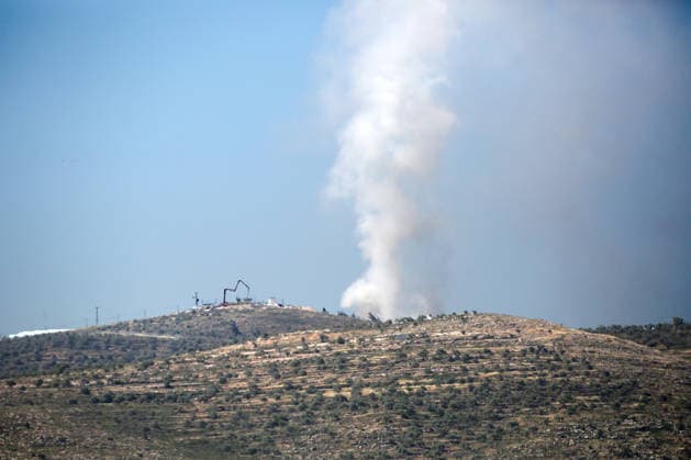 Smoke rises as Israeli settlers set fire to farmland near Nablus Smoke rises after Israeli settlers set fire to Palestinian agricultural fields and trees near the Israeli settlement of Itamar, east of Nablus in the occupied West Bank, on May 7, 2026. Photo by Mohammed Nasser apaimages Nablus West Bank Palestinian Territory 070526_Nablus_MN_00(1) Copyright: xapaimagesxMohammedxNasserx xapaimagesx
