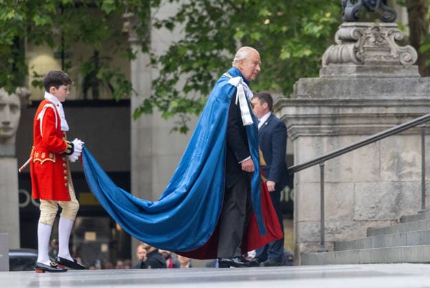 May 7, 2026, London, England, United Kingdom: King CHARLES III arrives at St PaulÃ¢â‚¬â ¢s Cathedral to attend a service for The Order of St Michael and St George. This is the first time the King is attending the Service as Sovereign of the Order. London United Kingdom - ZUMAs262 20260507_zip_s262_001 Copyright: xTayfunxSalcix