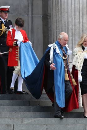 . 07 05 2026. London, United Kingdom. King Charles III leaving a service for The Order of St Michael and St George at St.Paul s Cathedral in London.  xStephenxLockx xi-Imagesx IIM-26750-0007