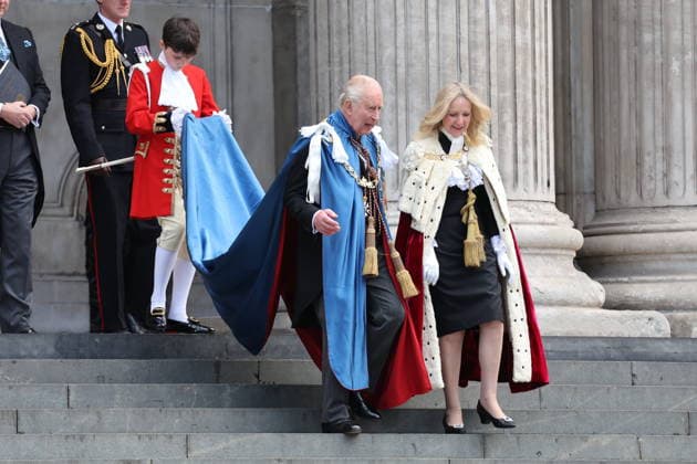 . 07 05 2026. London, United Kingdom. King Charles III leaving a service for The Order of St Michael and St George at St.Paul s Cathedral in London.  xStephenxLockx xi-Imagesx IIM-26750-0008