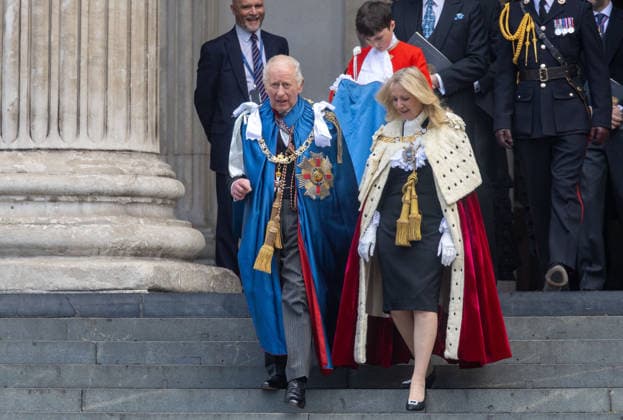 May 7, 2026, London, England, United Kingdom: King CHARLES III departs St PaulÃ¢â‚¬â ¢s Cathedral after attending a service for The Order of St Michael and St George. This is the first time the King is attending the Service as Sovereign of the Order. London United Kingdom - ZUMAs262 20260507_zip_s262_012 Copyright: xTayfunxSalcix