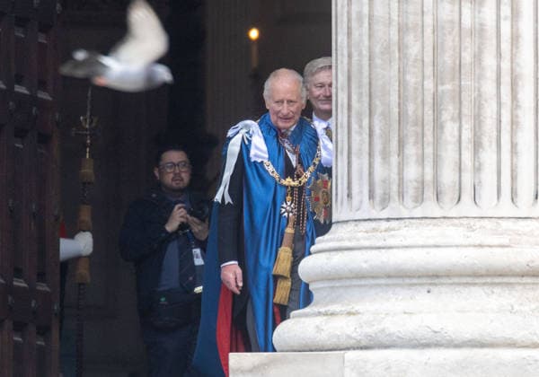 May 7, 2026, London, England, United Kingdom: King CHARLES III departs St PaulÃ¢â‚¬â ¢s Cathedral after attending a service for The Order of St Michael and St George. This is the first time the King is attending the Service as Sovereign of the Order. London United Kingdom  - ZUMAs262 20260507_zip_s262_014 Copyright: xTayfunxSalcix