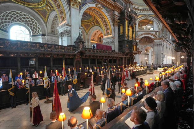 Britain s King Charles III attends the service for the Order of St Michael and S Britain s King Charles III attends the service for the Order of St Michael and St George at St. Paul s Cathedral in London, Thursday, May 7, 2026., Credit:Avalon.red PA ROTA - B68 Avalon GBR, London  Copyright: xAvalon.redx xPAxROTAx-xB68x xAvalonx 1097107417