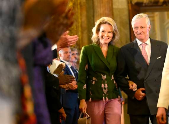 King Philippe And Queen Mathilde Present The Africa Prize BRUSSELS, BELGIUM - MAY 07 : King Philippe of Belgium and Queen Mathilde of Belgium during the ceremony for the Africa prize on May 07, 2026 in Brussels, Belgium, 07 05 2026 Brussels Belgium  Copyright: xPhilipxReynaersx