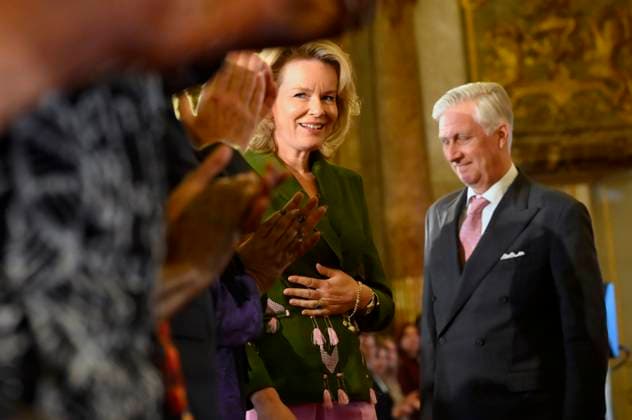 King Philippe And Queen Mathilde Present The Africa Prize BRUSSELS, BELGIUM - MAY 07 : King Philippe of Belgium and Queen Mathilde of Belgium during the ceremony for the Africa prize on May 07, 2026 in Brussels, Belgium, 07 05 2026 Brussels Belgium  Copyright: xPhilipxReynaersx