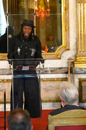 King Philippe And Queen Mathilde Present The Africa Prize BRUSSELS, BELGIUM - MAY 07 : Dr. Dixon Chibanda receives the King Baudouin Foundation Prize during the ceremony for the Africa prize on May 07, 2026 in Brussels, Belgium, 07 05 2026 Brussels Belgium  Copyright: xPhilipxReynaersx