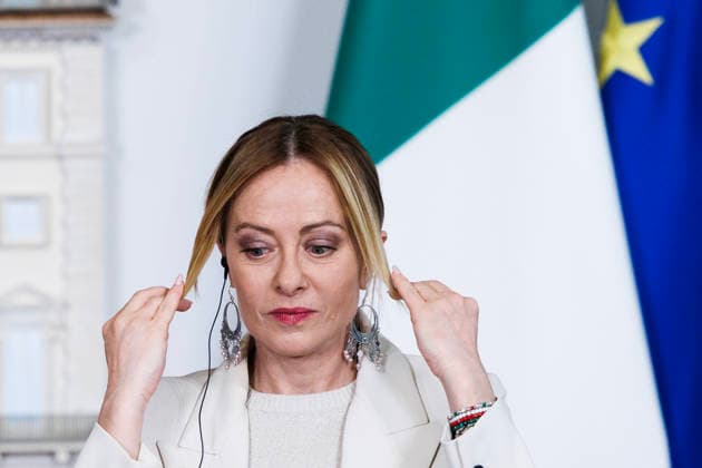 May 7, 2026, Roma, Italia, Italia: Giorgia Meloni. Palazzo Chigi, Statements at the end of the meeting between the Prime Minister and the Prime Minister of the Republic of Poland,Rome, Italy 07 05 2026 Roma Italia  - ZUMAa289 20260507_zia_a289_364 Copyright: xFrancescoxFotiax