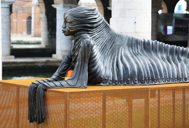 The 61st International Art Exhibition of the Venice Biennale - In Minor Keys by Koyo Kouoh - will take place from Saturday, May 9th to Sunday, November 22nd, 2026 (pre-opening May 6th, 7th, and 8th) in the institutional venues of the Giardini, the Arsenale, and various venues throughout Venice. Pictured: Wangechi Mutu s bronze sculpture SimbiSiren.  Copyright: xMatteoxChinellatox xipa-agency.netx xipa-agency.netx xMatteoxChinellatox IPA_Agency_IPA74495639
