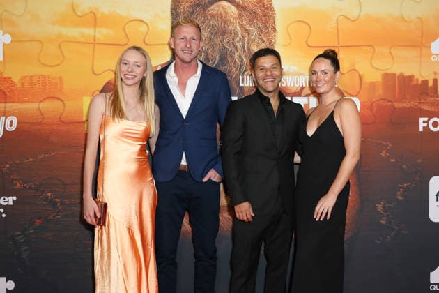 May 7, 2026: ALLAN HARDY (2nd L) and MACARIO DE SOUZA (2nd R) attends the In Pieces Together Sydney Premiere at Hoyts Entertainment Quarter on May 7, 2026 in Sydney, Australia  - ZUMAa155 20260507_aaa_a155_023 Copyright: xChristopherxKhouryx