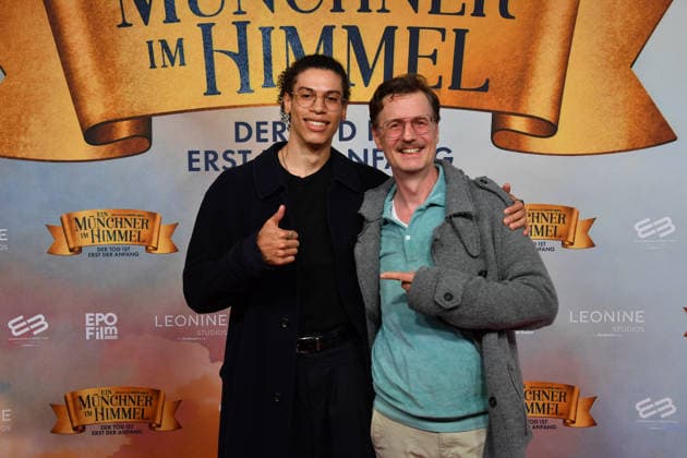 Florian Simbel with son Steward Premiere Ein Münchner im Himmel Death is just the beginning Movie Mathäser Filmpalast Munich 06 May 2026