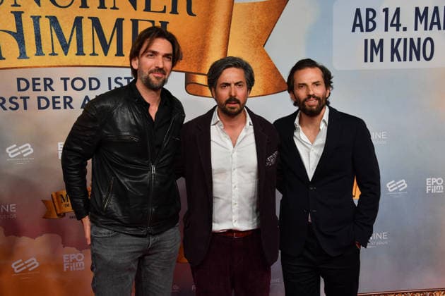 Max Wiedemann, David Dietl and Quirin Berg Premiere Ein Münchner im Himmel Der Tod ist erst der Anfang Cinema film Mathäser Filmpalast Munich 06 May 2026