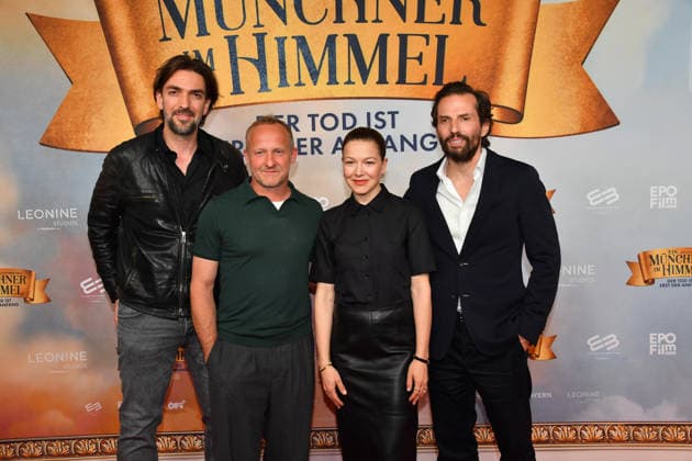 Max Wiedemann, Maximilian Brückner, Hannah Herzsprung and Quirin Berg Premiere Ein Münchner im Himmel Der Tod ist erst der Anfang Cinema film Mathäser Filmpalast Munich 06 May 2026
