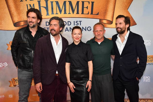 Max Wiedemann, David Dietl, Hannah Herzsprung, Maximilian Brückner, Hannah Herzsprung and Quirin Berg Premiere Ein Münchner im Himmel Der Tod ist erst der Anfang Cinema film Mathäser Filmpalast Munich 06 May 2026
